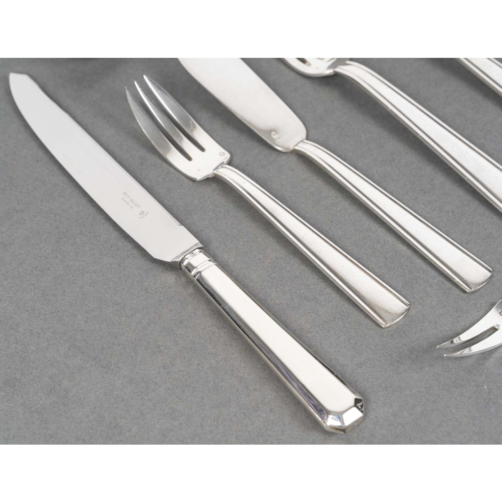BLOCH-ESCHWEGE Ménagère 78 pièces Argent massif ART DECO 5