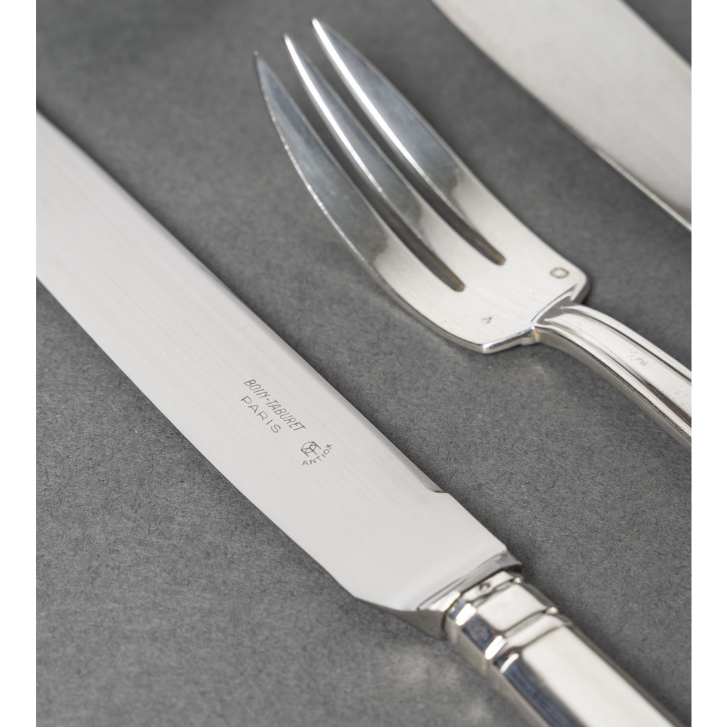 BLOCH-ESCHWEGE Ménagère 78 pièces Argent massif ART DECO 7