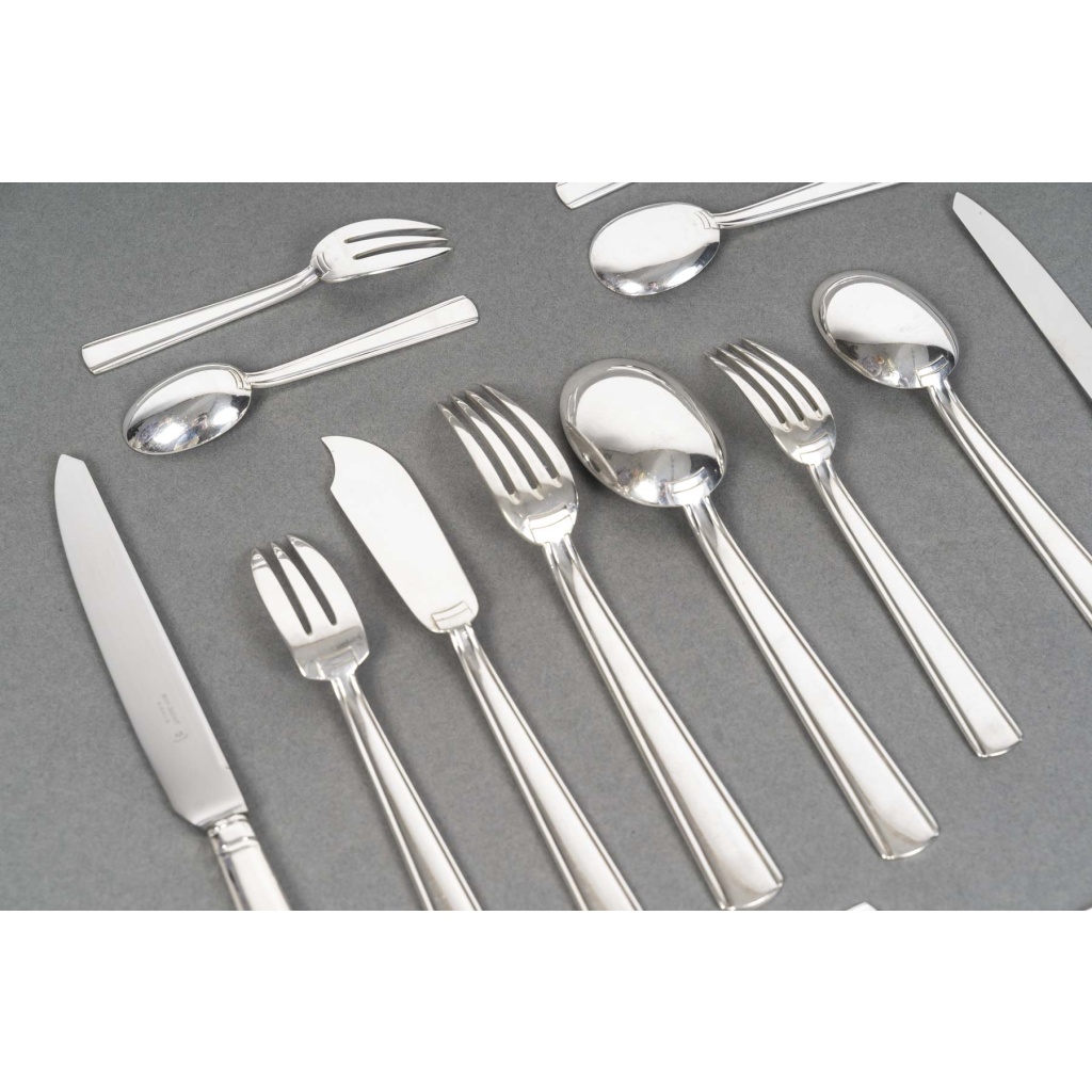 BLOCH-ESCHWEGE Ménagère 78 pièces Argent massif ART DECO 3