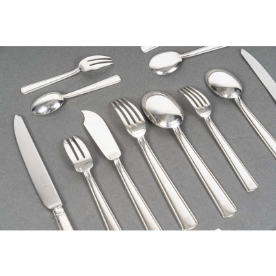 BLOCH-ESCHWEGE Ménagère 78 pièces Argent massif ART DECO