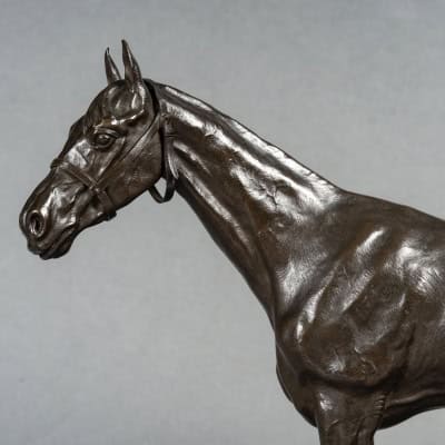 Sculpture – Cheval De Course , Henri De Vains (1851-1909) – Bronze