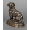 Sculpture – Basset Assis (Ravageot) , Emmanuel Frémiet (1824 -1910) – Bronze 22