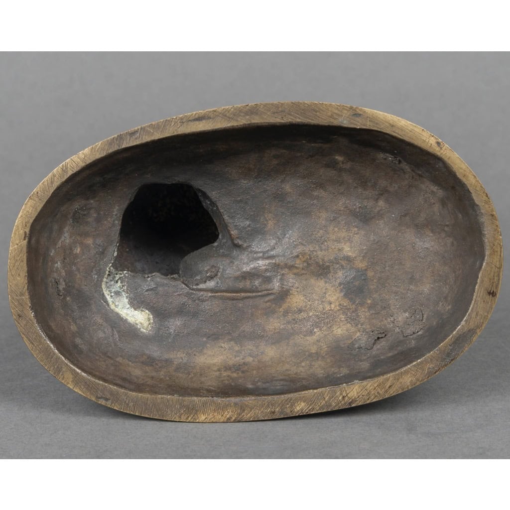 Sculpture – Basset Assis (Ravageot) , Emmanuel Frémiet (1824 -1910) – Bronze 14