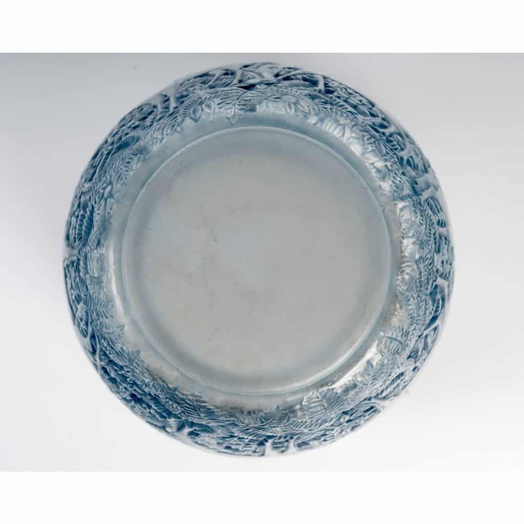 1932 René Lalique – Vase Biches Verre Blanc Patiné Bleu 8