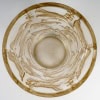 1938 René Lalique – Vase Grives Verre Blanc Patiné Sépia 12