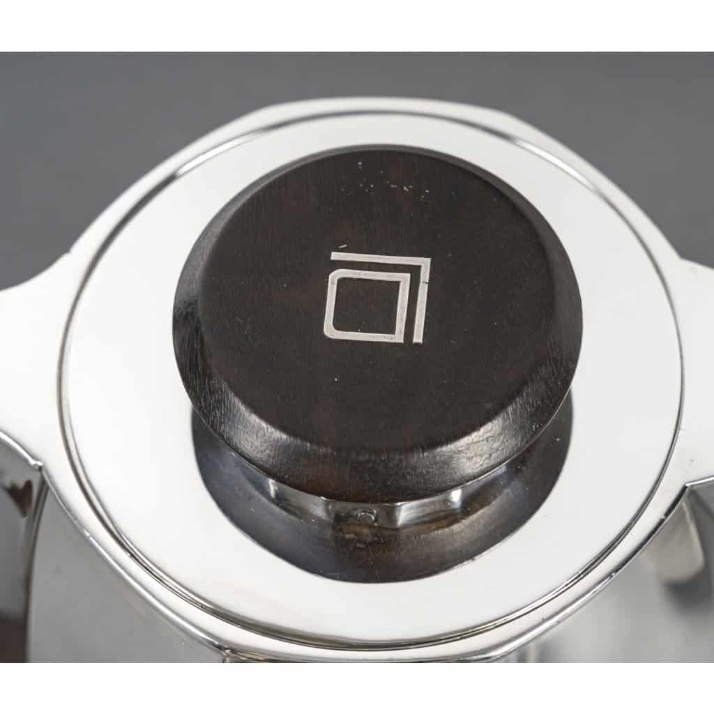 Jean E PUIFORCAT Service thé café 4 Pièces argent massif Art Déco 11