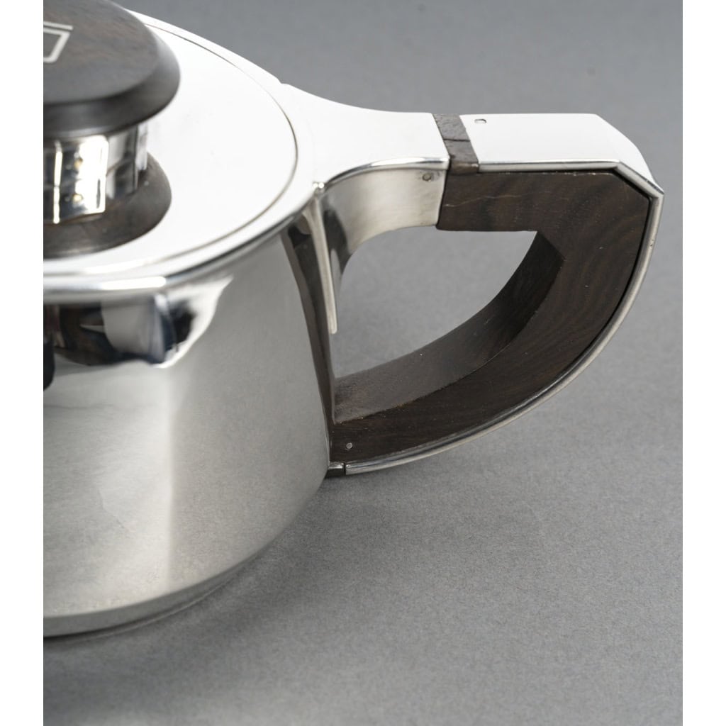 Jean E PUIFORCAT Service thé café 4 Pièces argent massif Art Déco 13