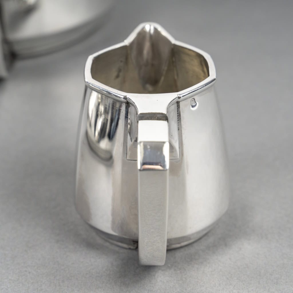 Jean E PUIFORCAT Service thé café 4 Pièces argent massif Art Déco 17