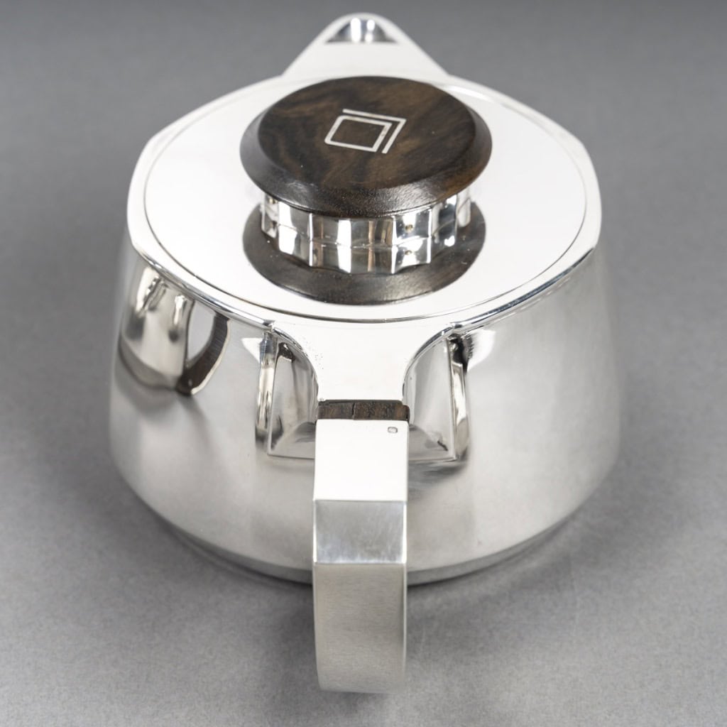 Jean E PUIFORCAT Service thé café 4 Pièces argent massif Art Déco 18