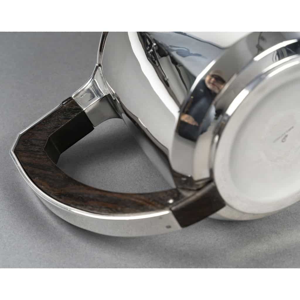 Jean E PUIFORCAT Service thé café 4 Pièces argent massif Art Déco 24