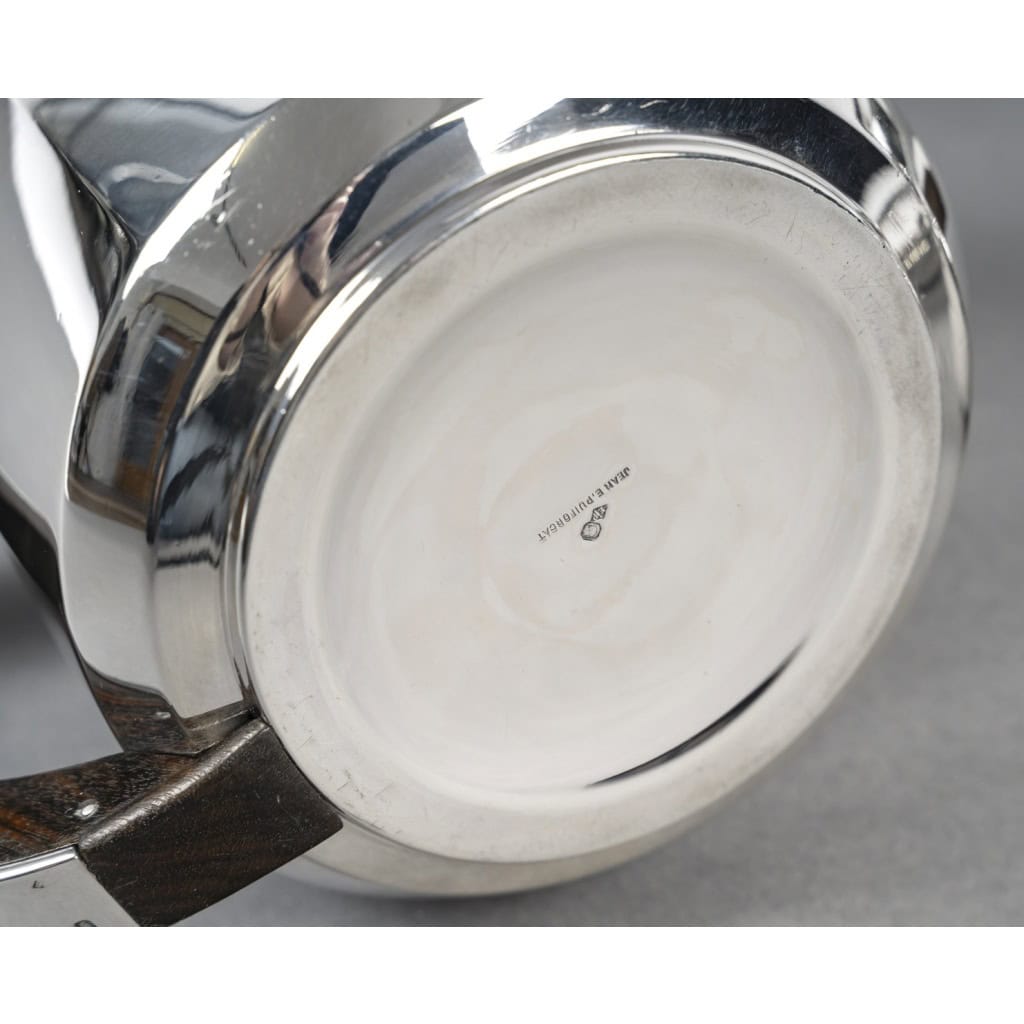 Jean E PUIFORCAT Service thé café 4 Pièces argent massif Art Déco 25