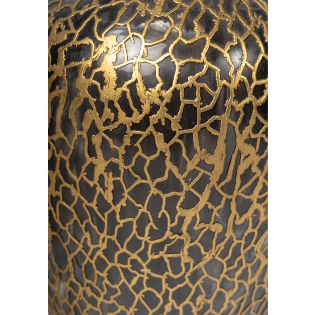 Grand vase amphore en céramique et laiton fondu des années 1950-60 4