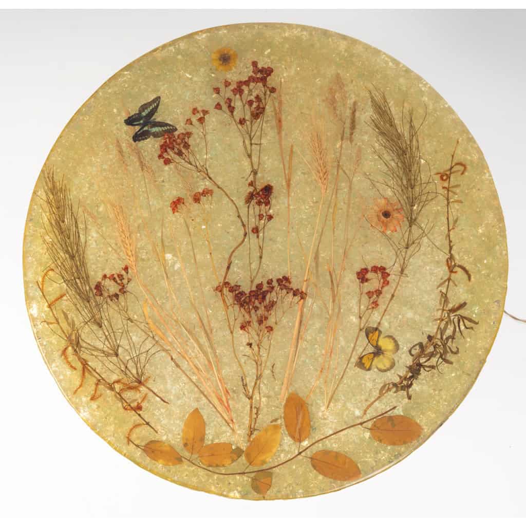 Table d’appoint d’Accolay en résine et métal doré 7