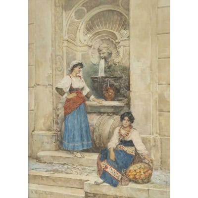 « Clelia BOMPIANI BATTAGLIA (1847-1927) Le panier d’oranges »