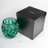 Lalique France – Art Deco Vase Tourbillons Cristal Verre Vert NEUF 16