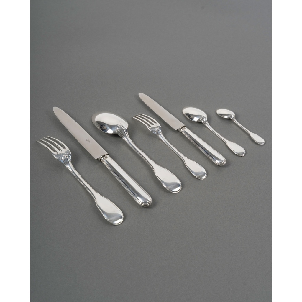 Puiforcat – Ménagère Noailles Argent Massif – 42 Pièces 7 Puiforcat – Ménagère Noailles Argent Massif – 42 Pièces 7