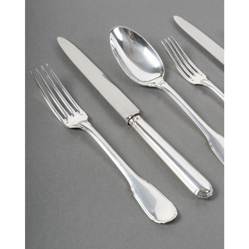 Puiforcat – Ménagère Noailles Argent Massif – 42 Pièces 4 Puiforcat – Ménagère Noailles Argent Massif – 42 Pièces 4
