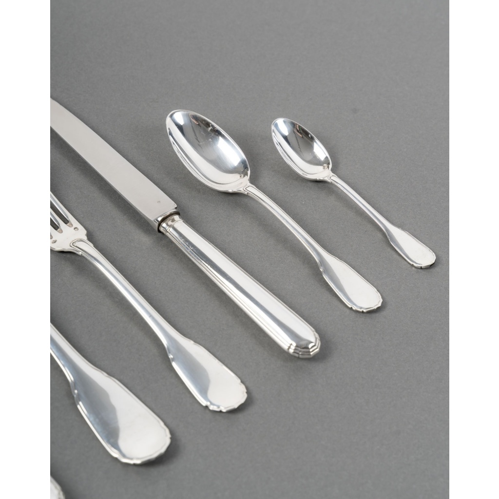 Puiforcat – Ménagère Noailles Argent Massif – 42 Pièces 6 Puiforcat – Ménagère Noailles Argent Massif – 42 Pièces 6