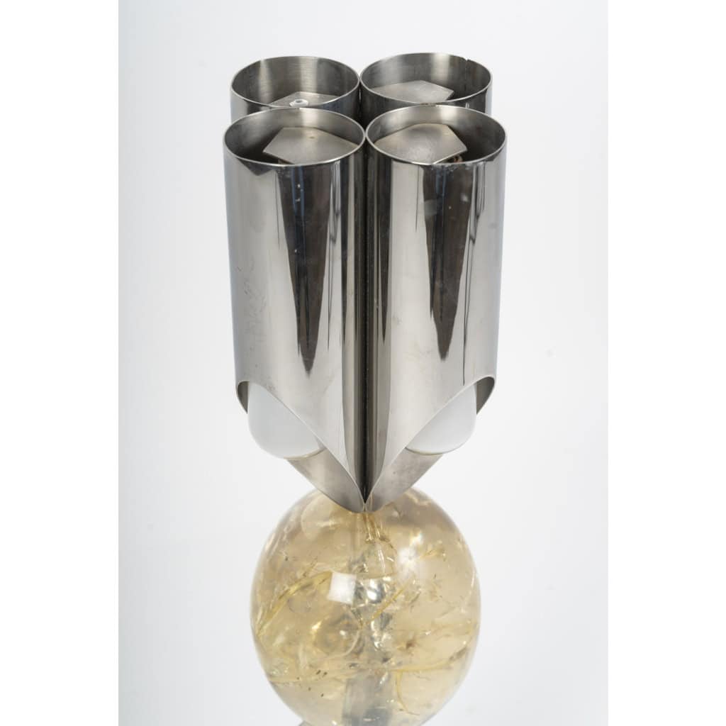 Lampe « Orgue Oeuf » par la maison CHARLES, années 1970 4