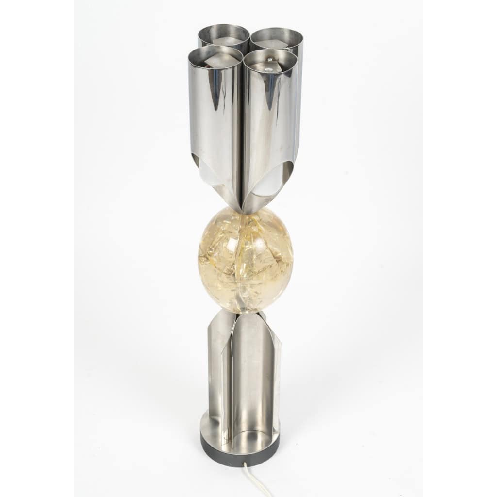 Lampe « Orgue Oeuf » par la maison CHARLES, années 1970 10