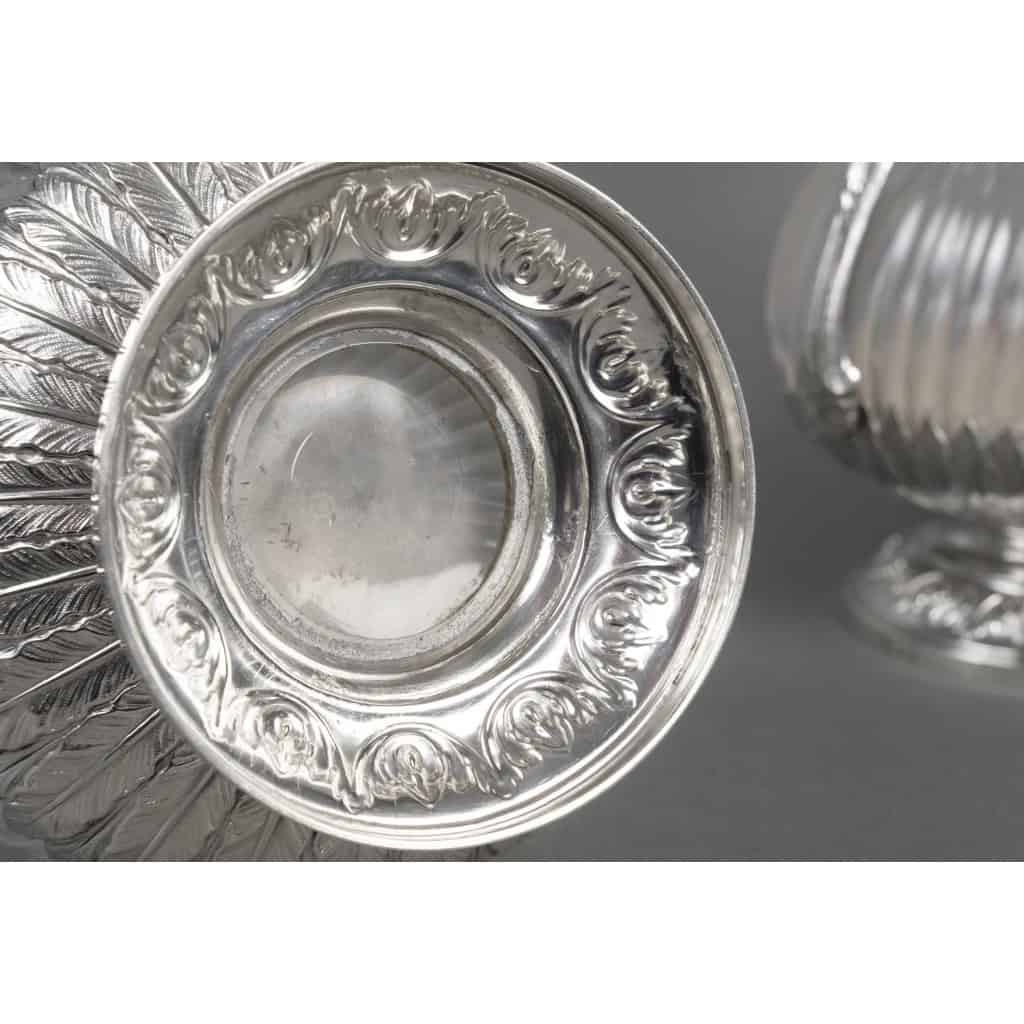 BOIN TABURET -Paire d’aiguières en argent et cristal Époque 1880–1900 18