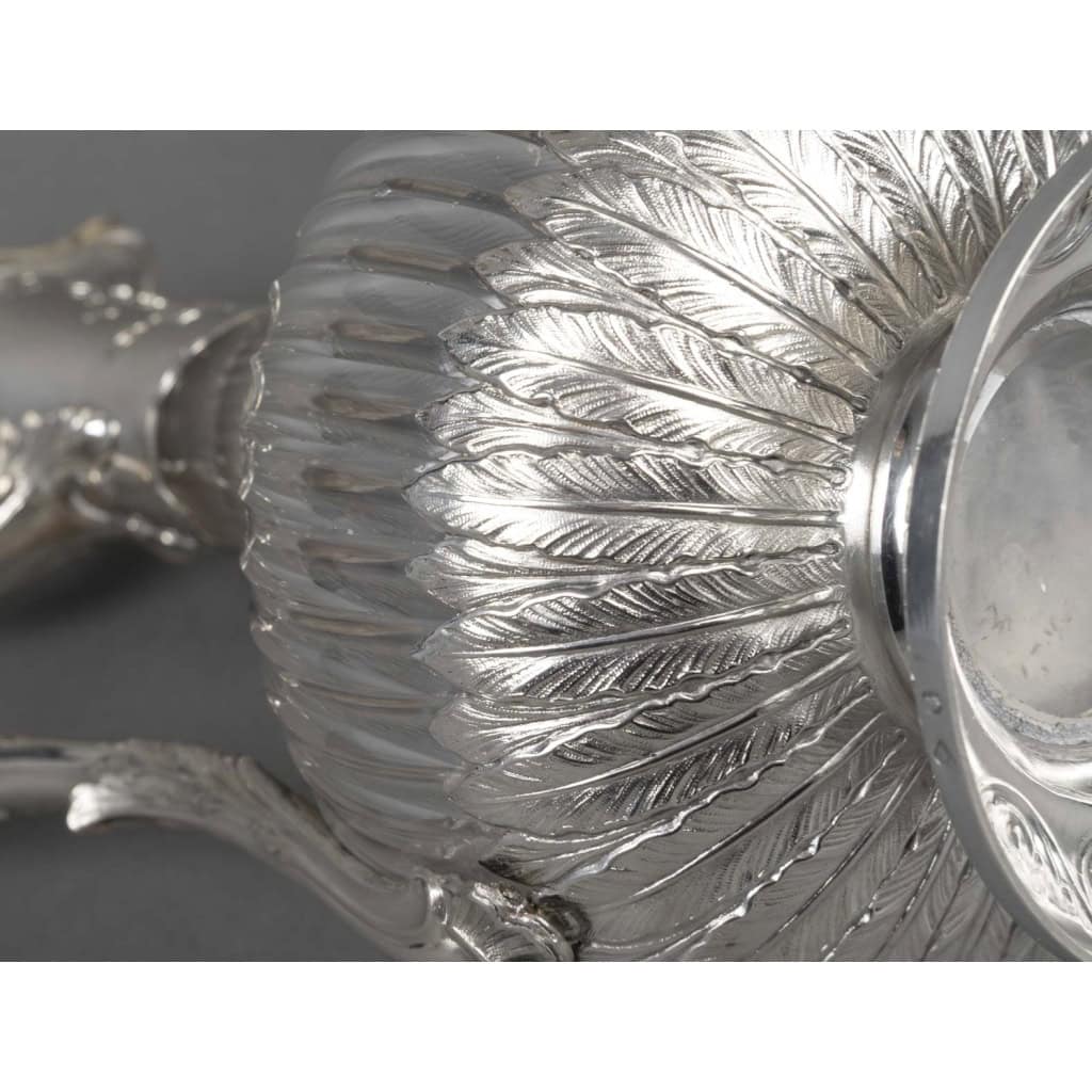 BOIN TABURET -Paire d’aiguières en argent et cristal Époque 1880–1900 19
