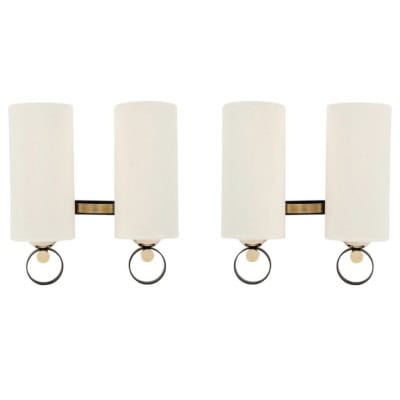 1950 Paire d’appliques murales Maison Lunel 1950 Paire d’appliques murales Maison Lunel