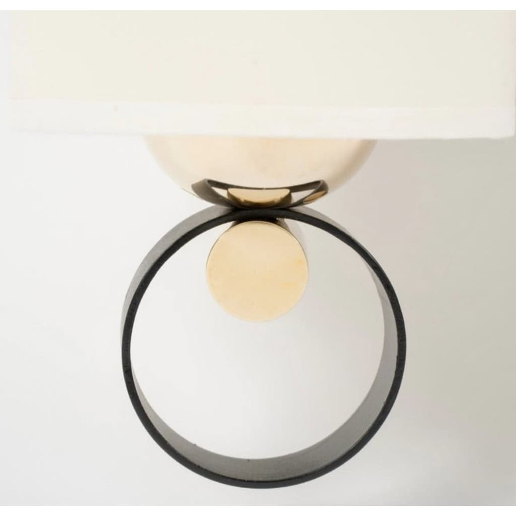 1950 Paire d’appliques murales Maison Lunel 8