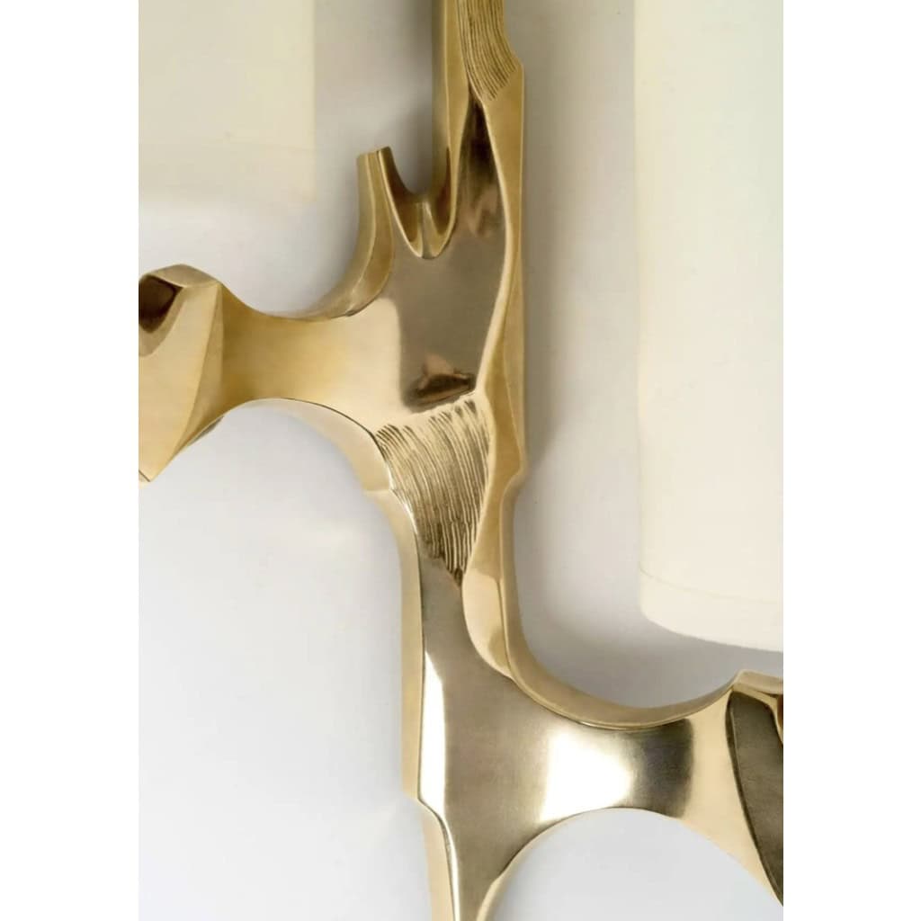 1950 Paire d’appliques en bronze et opaline de la Maison Arlus. 6