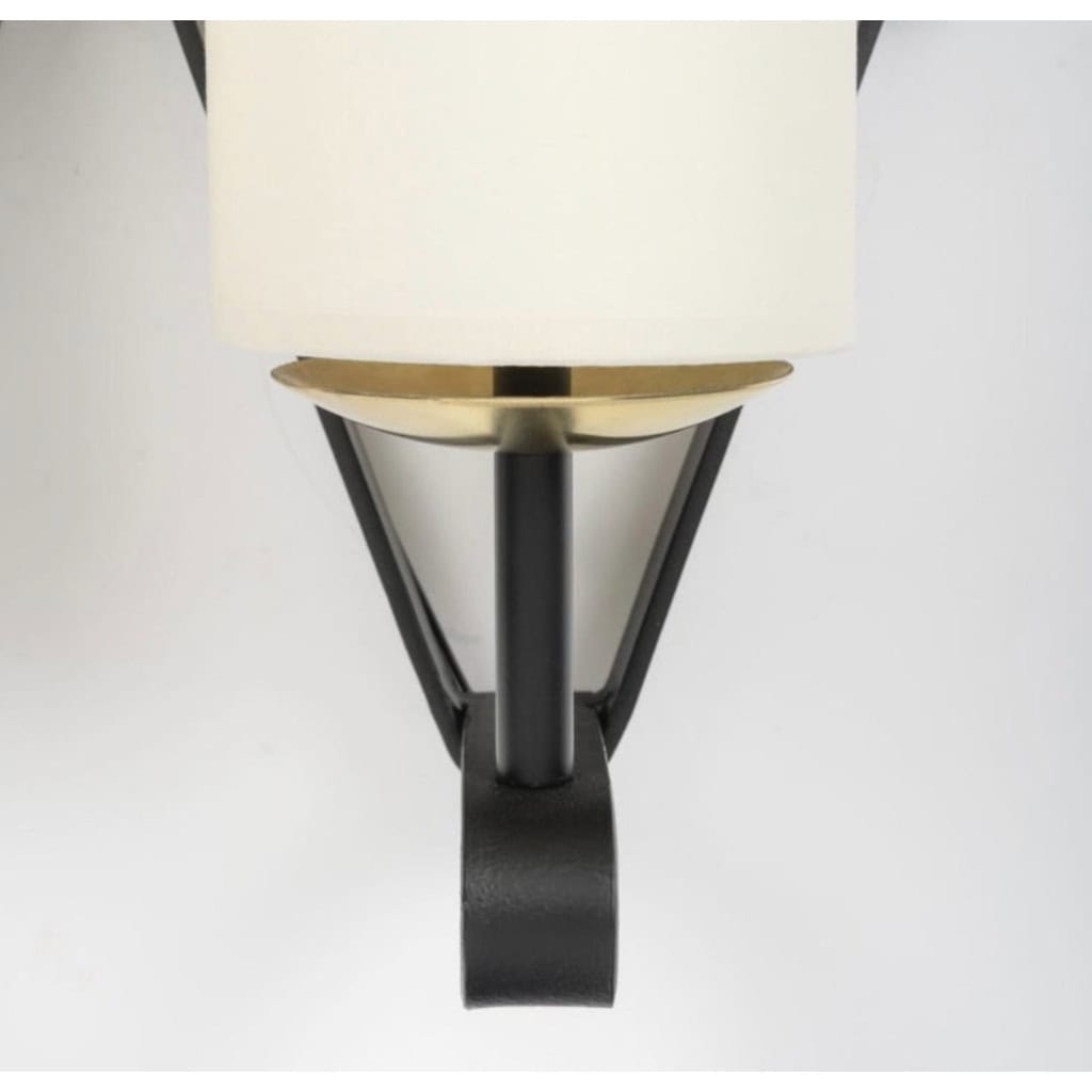 1960 Paire d’appliques murales en fer forgé Maison Bataillard 4