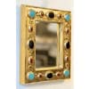 1960 Miroir en céramique dorée imitant des bijoux intégrés, signé François Lembo 14 1960 Miroir en céramique dorée imitant des bijoux intégrés, signé François Lembo 14