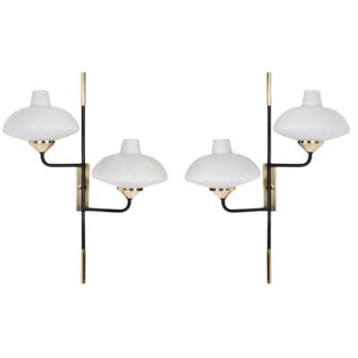 1950 Paire rare d’appliques murales de la Maison Arlus 1950 Paire rare d’appliques murales de la Maison Arlus