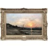 DAUBIGNY Karl Soleil couchant en bord de mer Huile sur toile signée datée dédicacée Certificat d’authenticité. 17 DAUBIGNY Karl Soleil couchant en bord de mer Huile sur toile signée datée dédicacée Certificat d’authenticité. 17