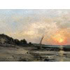 DAUBIGNY Karl Soleil couchant en bord de mer Huile sur toile signée datée dédicacée Certificat d’authenticité. 22 DAUBIGNY Karl Soleil couchant en bord de mer Huile sur toile signée datée dédicacée Certificat d’authenticité. 22