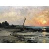 DAUBIGNY Karl Soleil couchant en bord de mer Huile sur toile signée datée dédicacée Certificat d’authenticité. 24 DAUBIGNY Karl Soleil couchant en bord de mer Huile sur toile signée datée dédicacée Certificat d’authenticité. 24