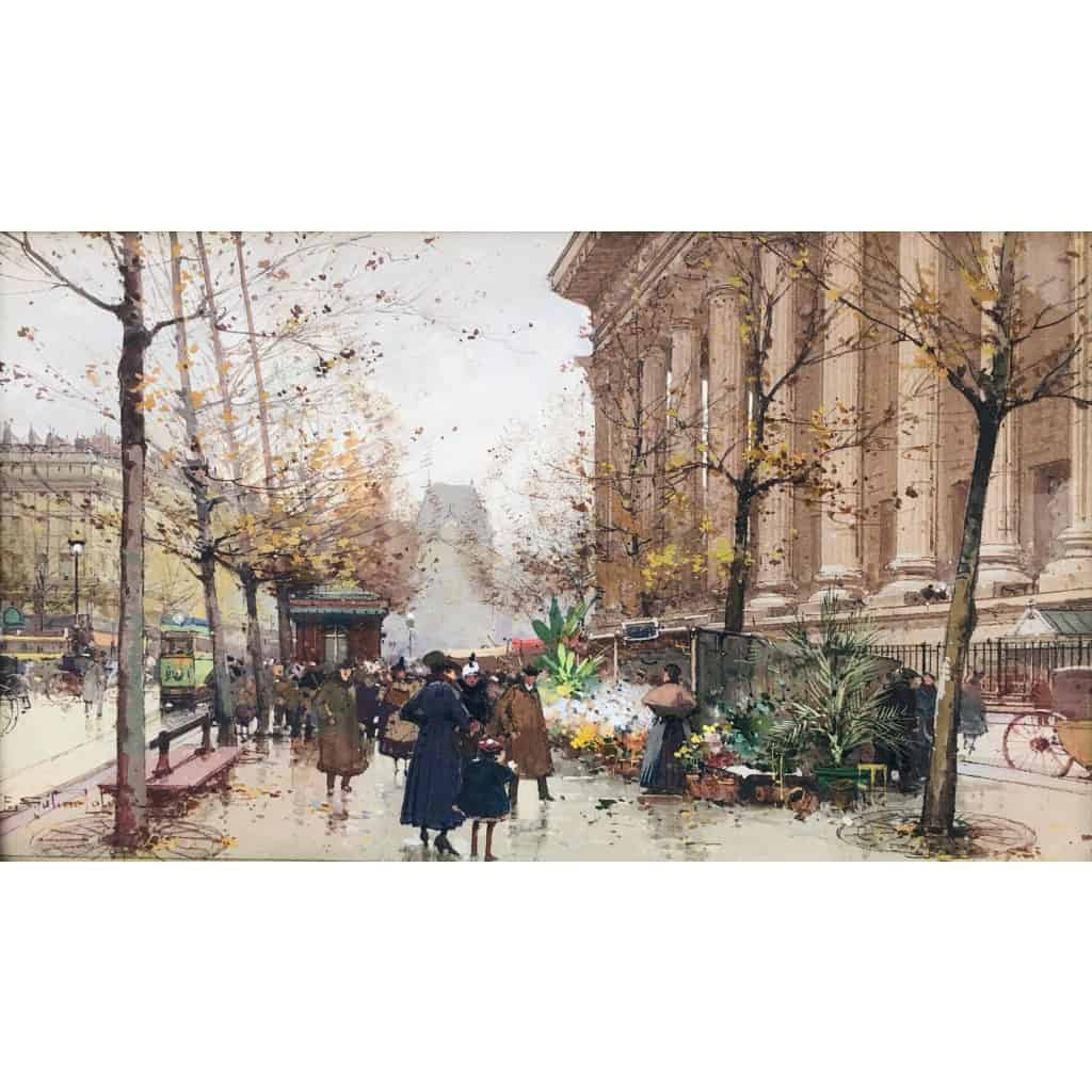 GALIEN LALOUE Peinture Française 20è Paris Le marché aux fleurs de La Madeleine Certificat 13 GALIEN LALOUE Peinture Française 20è Paris Le marché aux fleurs de La Madeleine Certificat 13