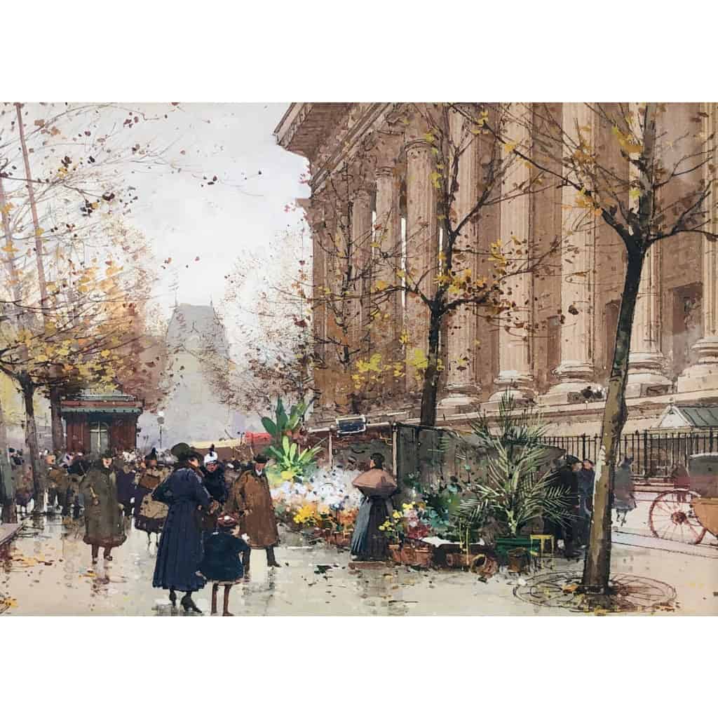 GALIEN LALOUE Peinture Française 20è Paris Le marché aux fleurs de La Madeleine Certificat 14 GALIEN LALOUE Peinture Française 20è Paris Le marché aux fleurs de La Madeleine Certificat 14