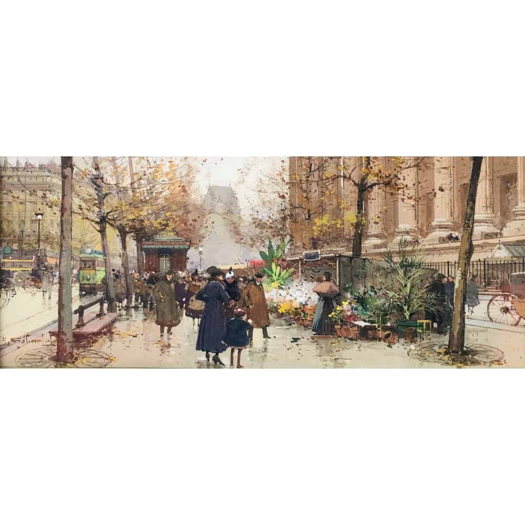 GALIEN LALOUE Peinture Française 20è Paris Le marché aux fleurs de La Madeleine Certificat 6 GALIEN LALOUE Peinture Française 20è Paris Le marché aux fleurs de La Madeleine Certificat 6