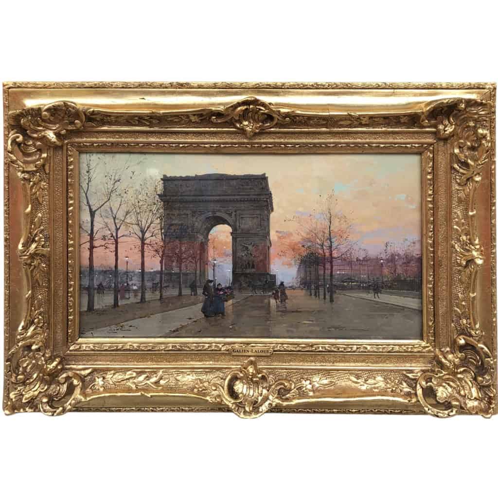GALIEN LALOUE Peinture Française 20è Paris Place de l’Etoile animée Certificat d’authenticité 3 GALIEN LALOUE Peinture Française 20è Paris Place de l’Etoile animée Certificat d’authenticité 3