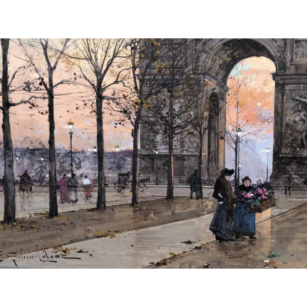 GALIEN LALOUE Peinture Française 20è Paris Place de l’Etoile animée Certificat d’authenticité 12 GALIEN LALOUE Peinture Française 20è Paris Place de l’Etoile animée Certificat d’authenticité 12