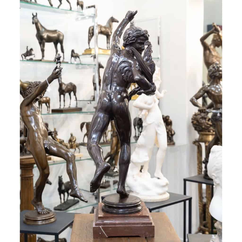 Sculpture – Le Vainqueur Au Combat De Coqs , Alexandre Falguière (1831-1900) – Bronze 8