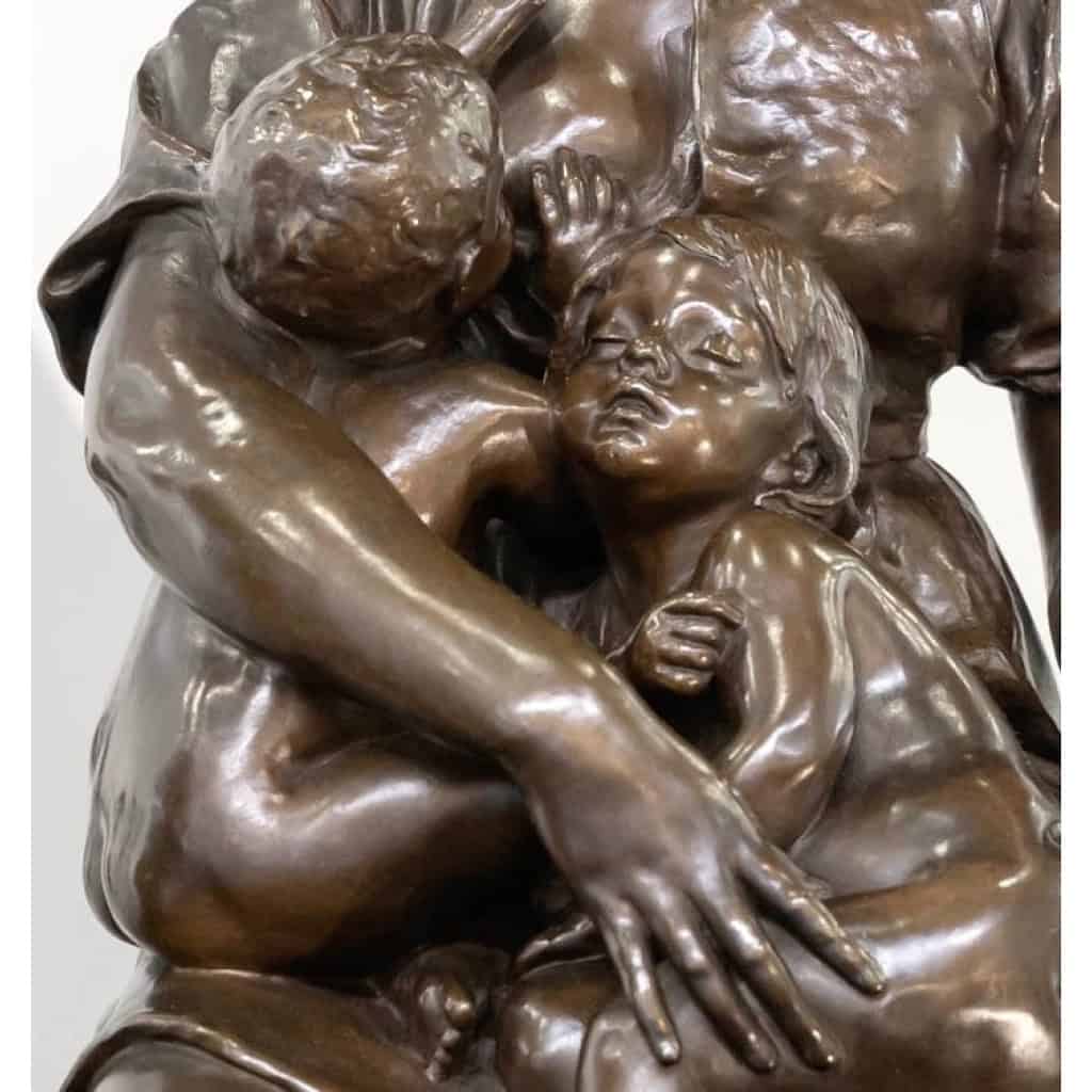 Sculpture – La Maternité , Paul Dubois (1829-1905) – Bronze 8
