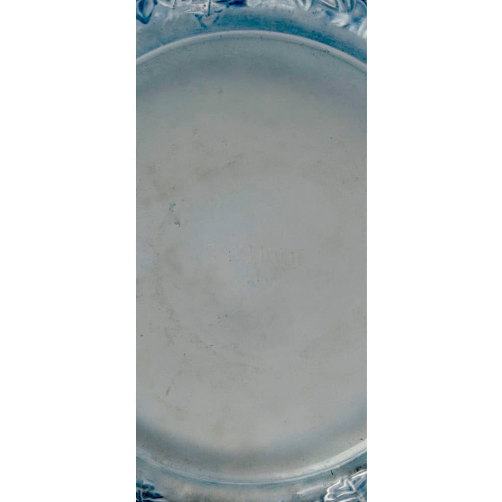 1932 René Lalique – Vase Biches Verre Blanc Patiné Bleu 9