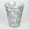 1938 René Lalique – Vase Grives Verre Blanc Patiné Bleu 10