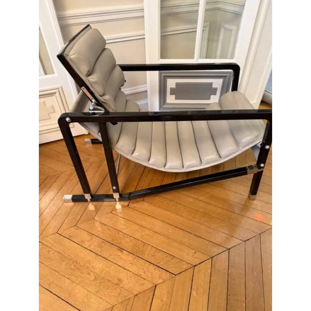 Eileen GRAY & ECART INTERNATIONAL (éditeur) Paire de fauteuils « Transat », modèle original créé circa 1926 7