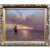 Emile MAILLARD Tableau Français fin 19è Coucher de soleil Huile sur toile signée Certificat d’authenticité. 24