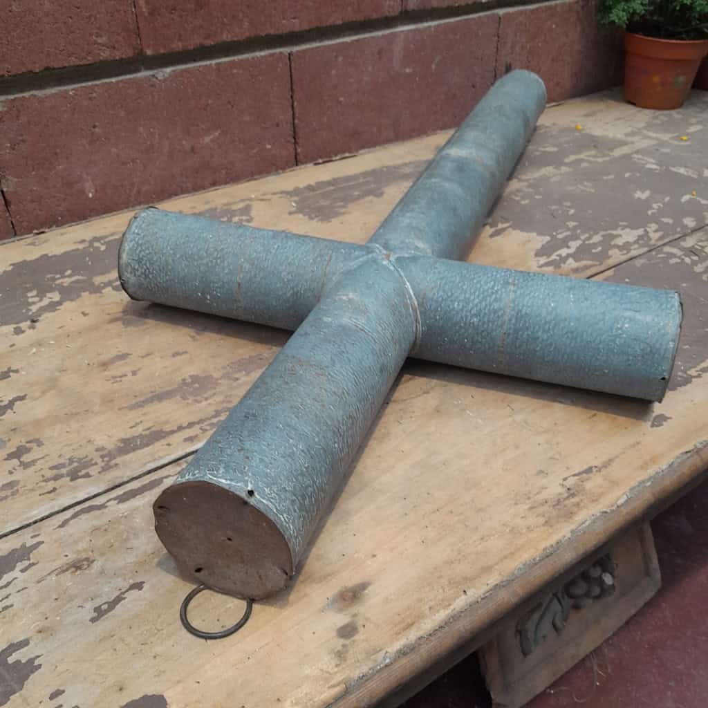 Croix de procession en zinc, vers 1880 5