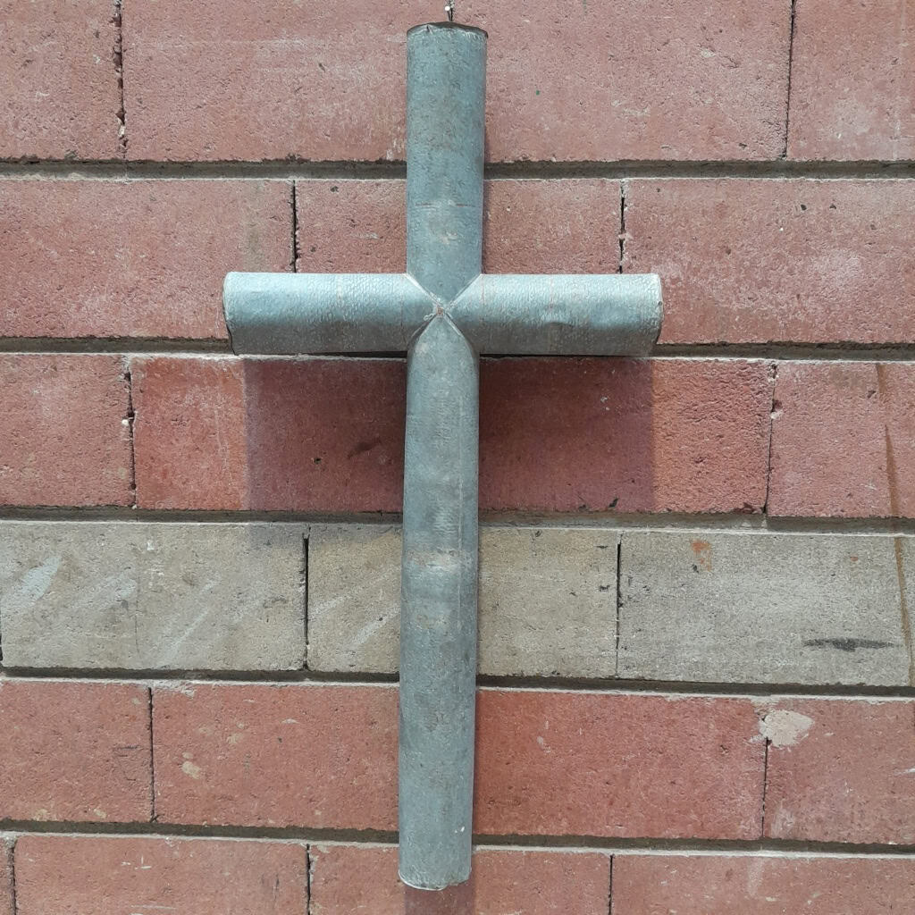 Croix de procession en zinc, vers 1880 3