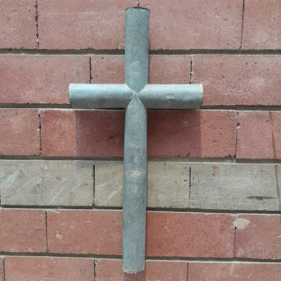 Croix de procession en zinc, vers 1880 3