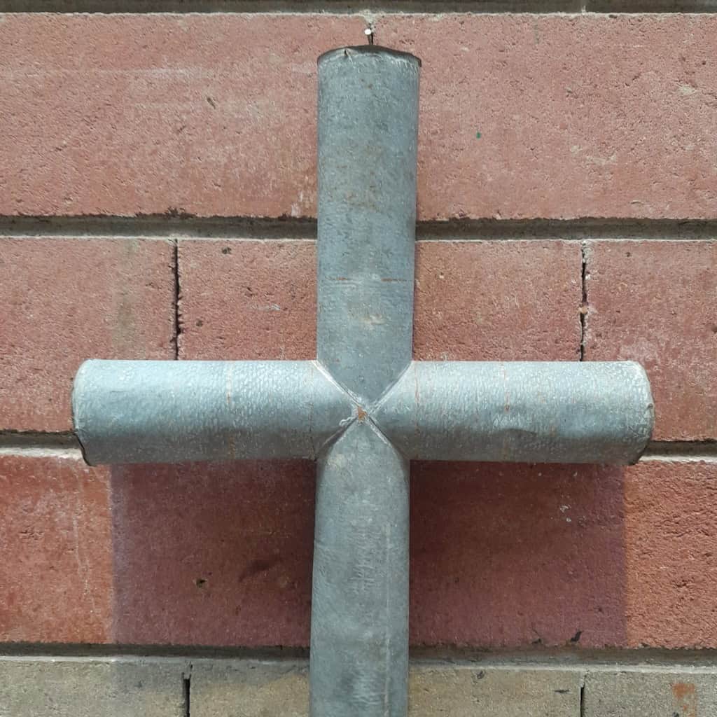 Croix de procession en zinc, vers 1880 7